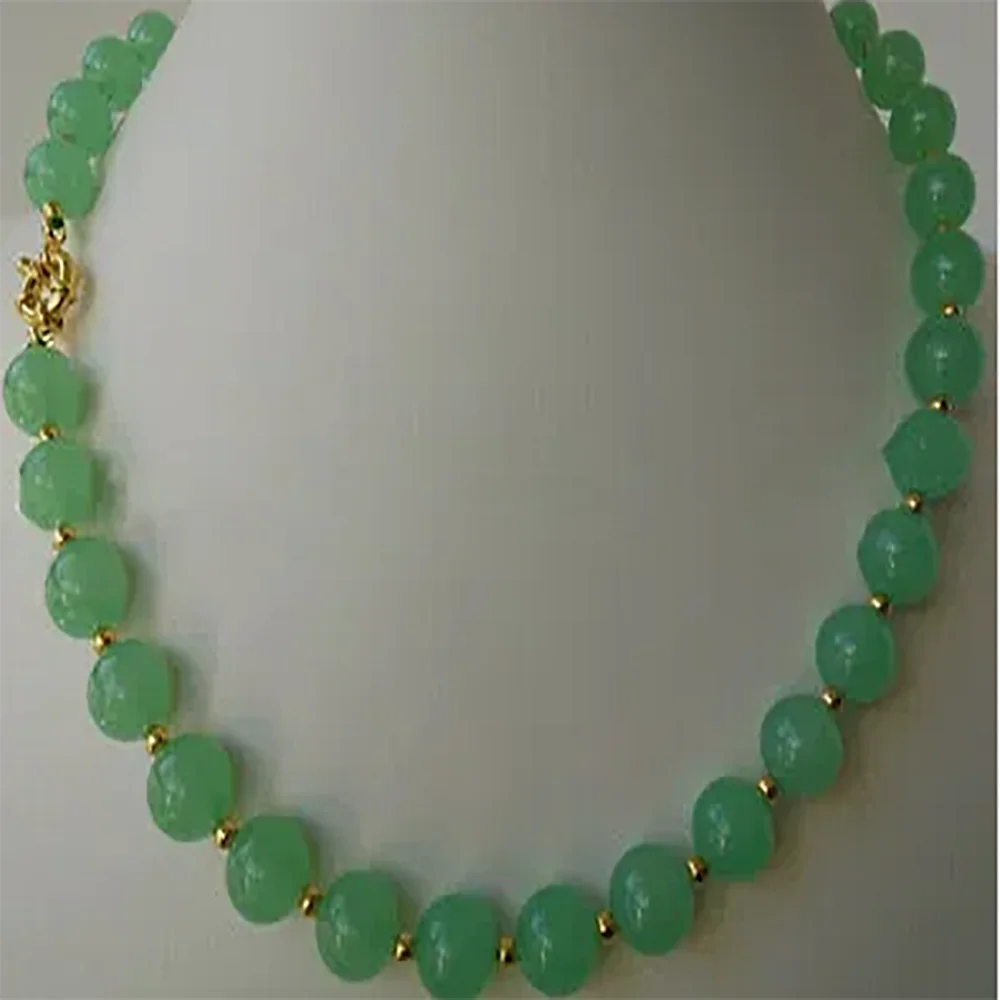 

Новинка, Натуральная Зеленая Нефритовая фотография 10 мм, фотография диагональю 18 дюймов AAA