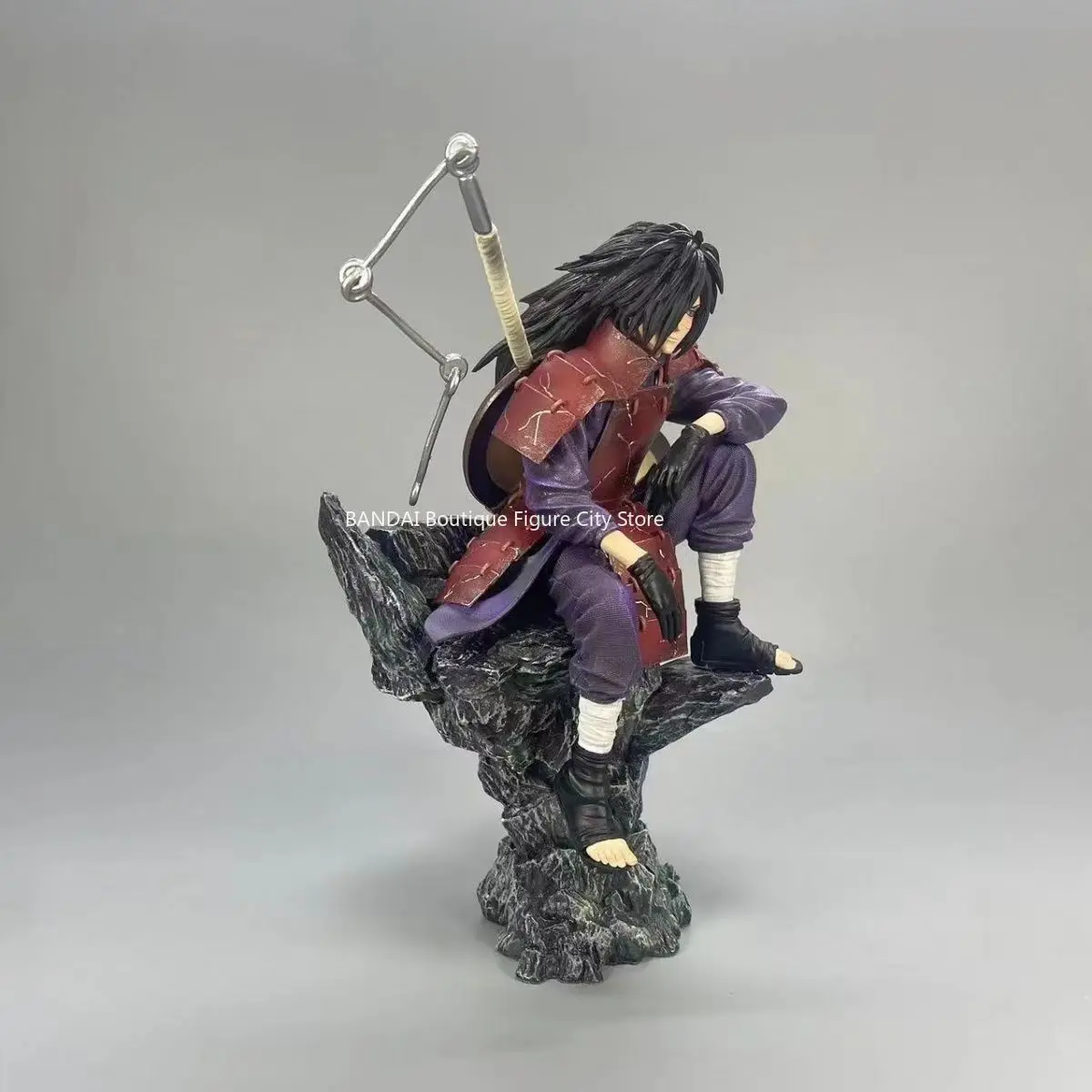 NarAANinja War Anime Figure Model, Uchiha Madara, Posture assise, Cadeau d'ornements, Produit abaissé, Neuf, En stock