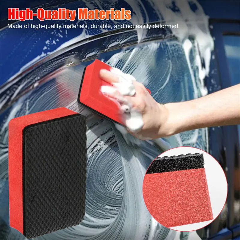 1/5pcs Car Cleaning Sponge Magic Clay Bar Pad Eraser Waxing Polishing Sponges Block Auto Deatiling Clean Care Accessories