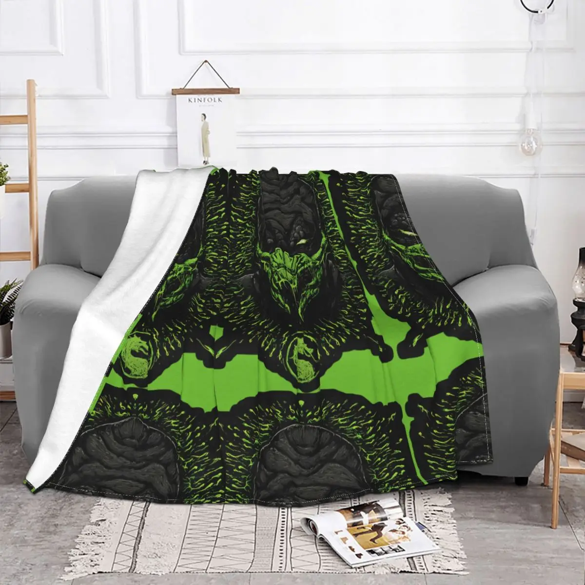 Sub Zero Mortal Kombat Fighting Game Blanket Fleece All Season Multifunction Super Warm Throw Blankets For home Bedspread