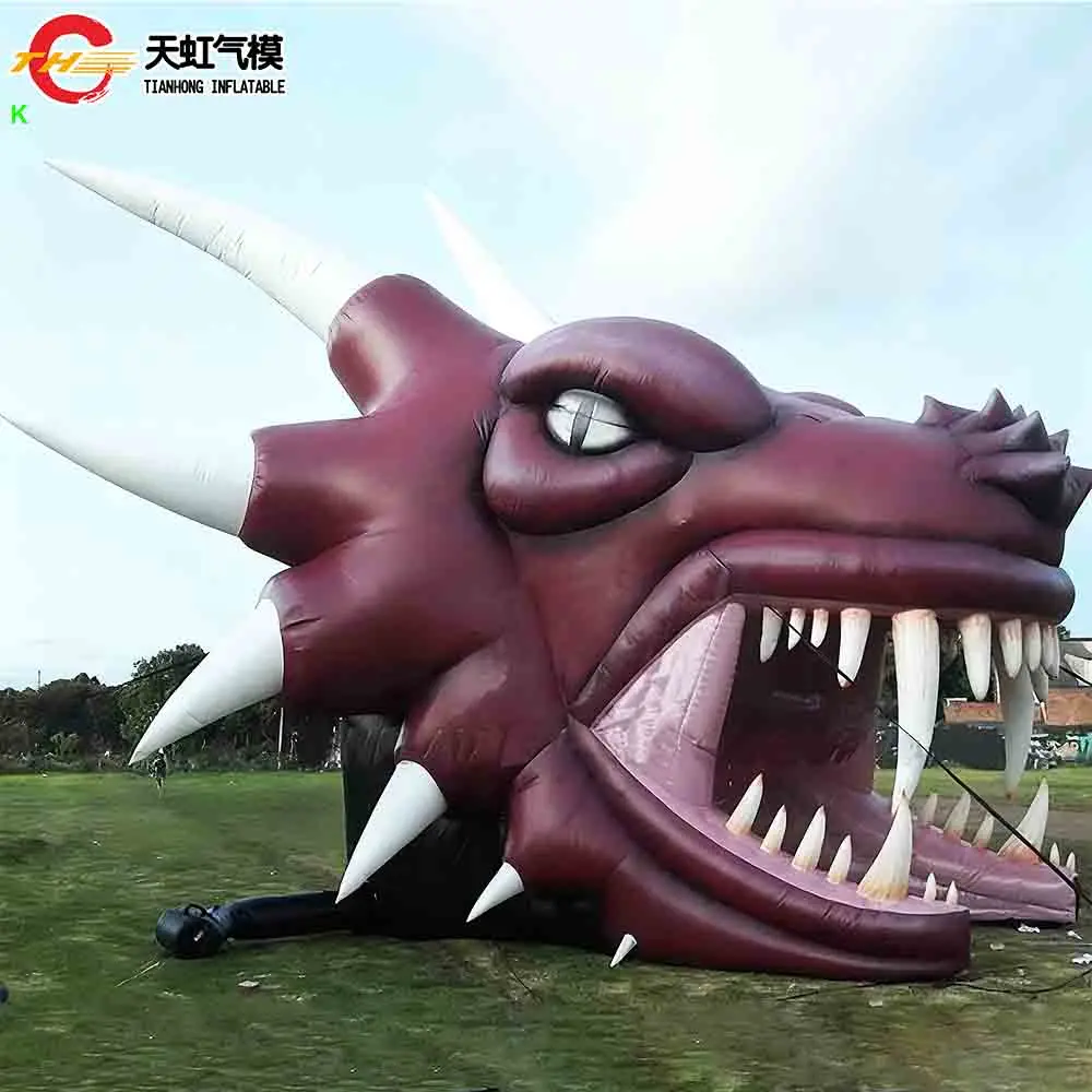 باب مجاني السفينة العملاقة التنين رئيس نفخ نفق خيمة تفجير المرحلة خيمة المأوى مع منفاخ للبيع