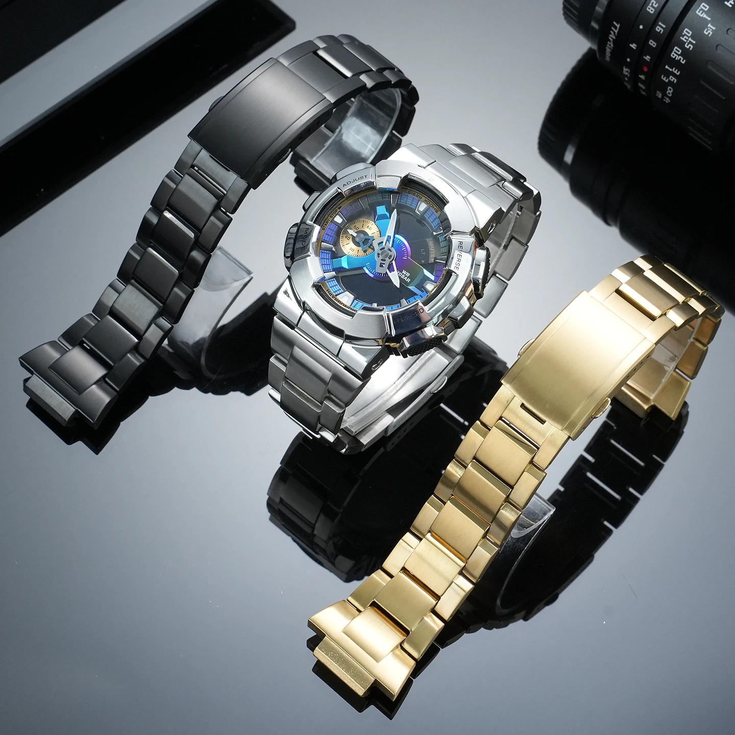 For G-Shock GM-110 “Little Powerhouse” Metal Case + Stainless Steel Band Set: Dedicated Modification and Replacement Parts