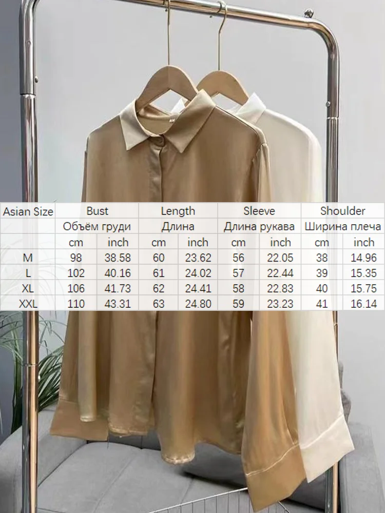 Birdtree, 19MM 93%Real Silk 7%Spandex, Woman Solid Shirts, Long Sleeves Chic Blouses, Spring Autumn Office Lady Tops T49232QM