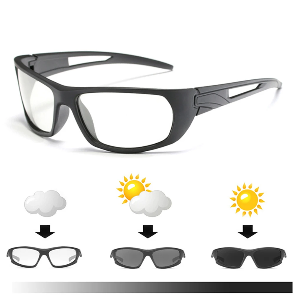 Photochromic Sunglasses Men\'s Glasses Cycling Eyewear Bicycle Bike Mtb Glasses Fishing Cycling Polarizing Glasses