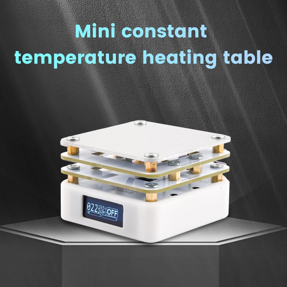 MHP30 미니 핫 플레이트 PCB SMD 납땜 프로 가열 도구, 휴대용 볼륨 OLED 디스플레이, 트루 컬러 램프 예열기, LED 수리 도구