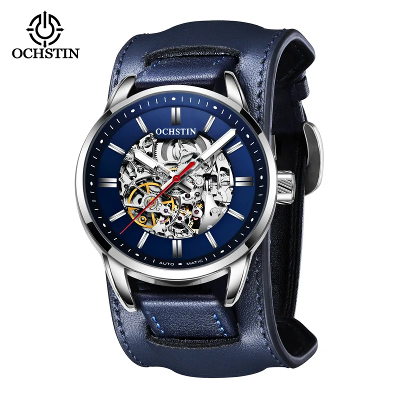 OCHSTIN cross-border new automatic mechanical watch real cowhide wristband men's watch