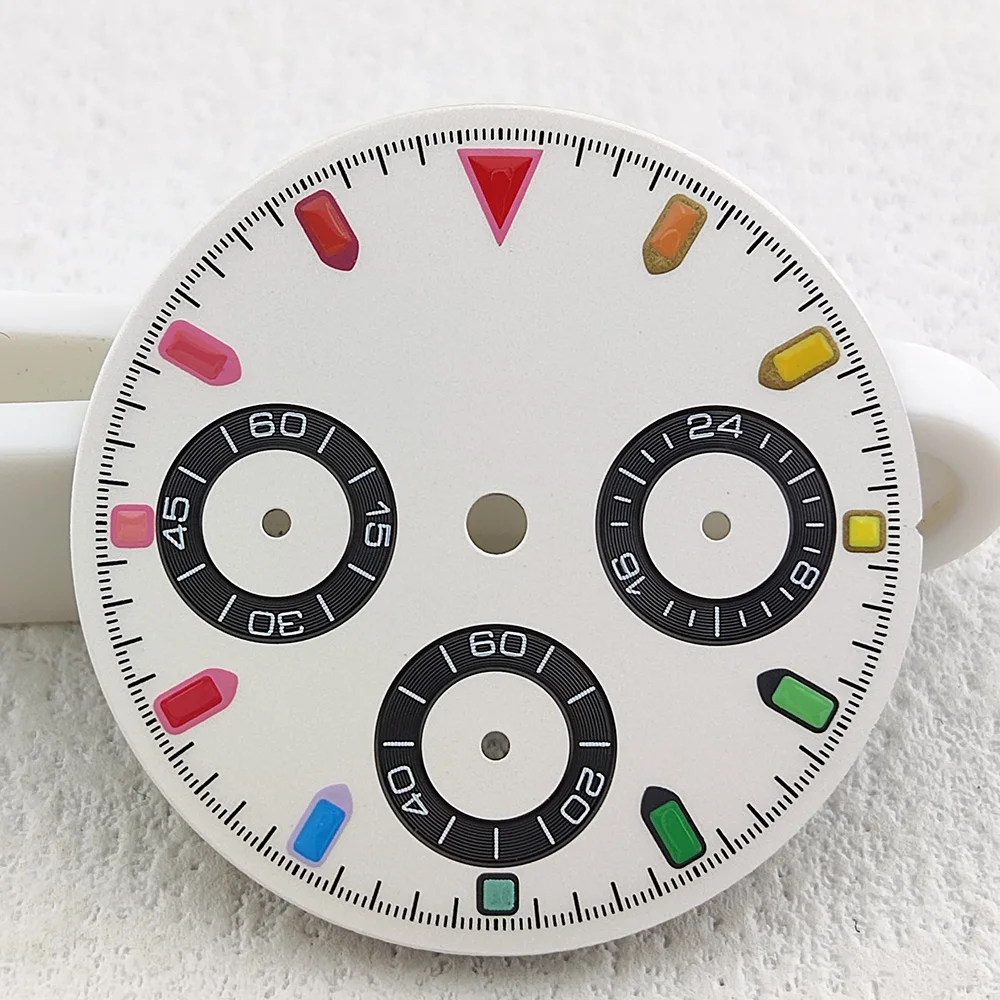 VK63 dial 29.5mm watch dial Replacement accessory fit VK63 Quartz movement Custom Logo panda dials Timing code dial