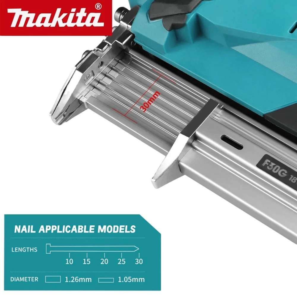 لـ Makita F30 مسدس التيلة الأظافر المستقيمة ، مسدس مسامير كهربائي لاسلكي ، مسدس التثبيت ، أدوات النجارة لبطارية ماكيتا 18 فولت #3