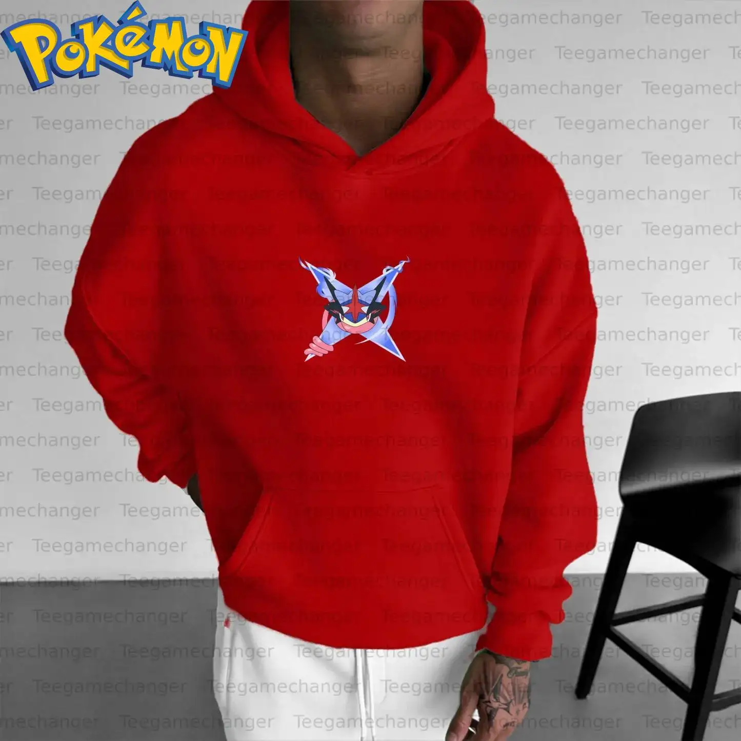 ポケモンアニメ グレンインジャ コットンパーカー 原宿パンツセット レッドキャラクタープリント レッドムーン忍者ポーズパターン付き ツーピース衣装