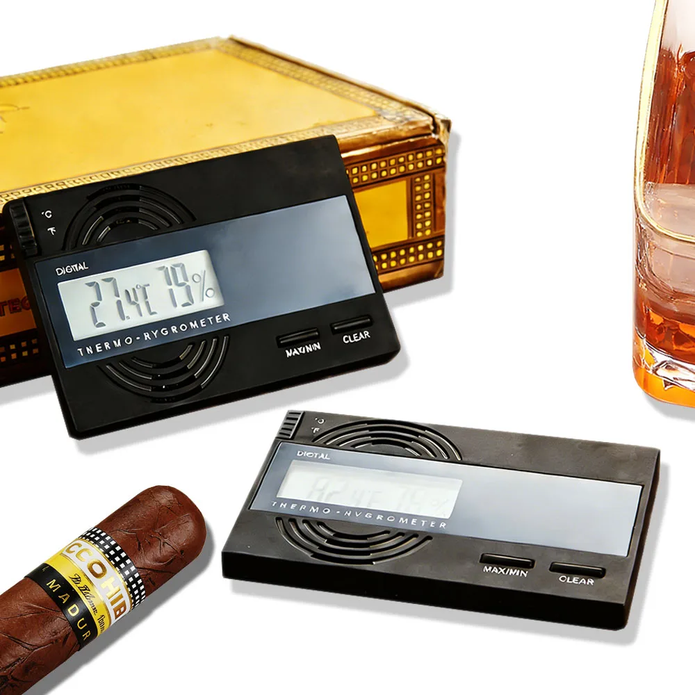 

GALINER Accurate Cigar Hygrometer Humidor Humidity Tester Plastic Digital Hygrometer For Humidor Travel Cigar Accessories