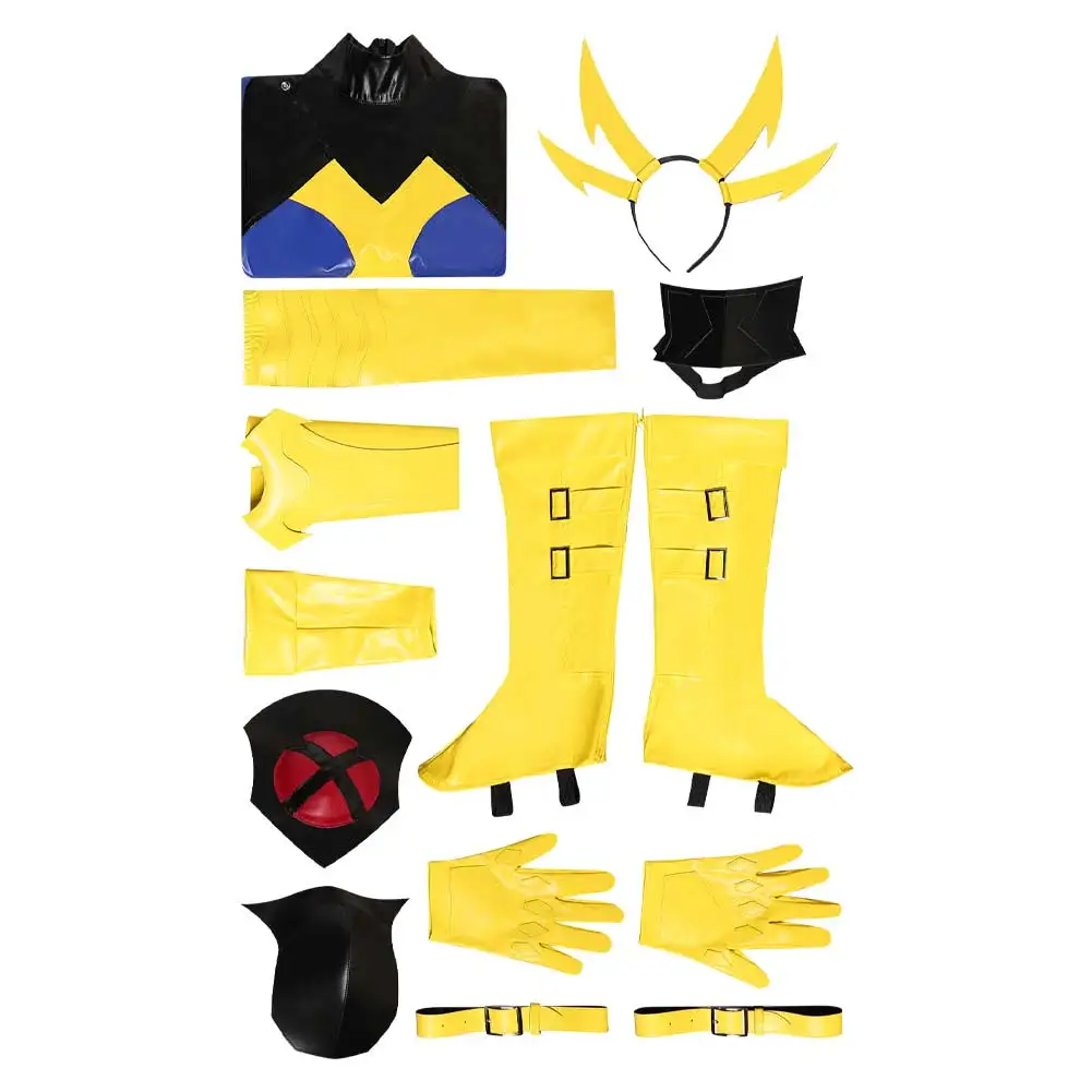 Game Rival Cosplay Magik Retro Suit‌s Yellow Blue Jumpsuit Clothing Party Roleplay Costume Female Outfit Halloween Carnival