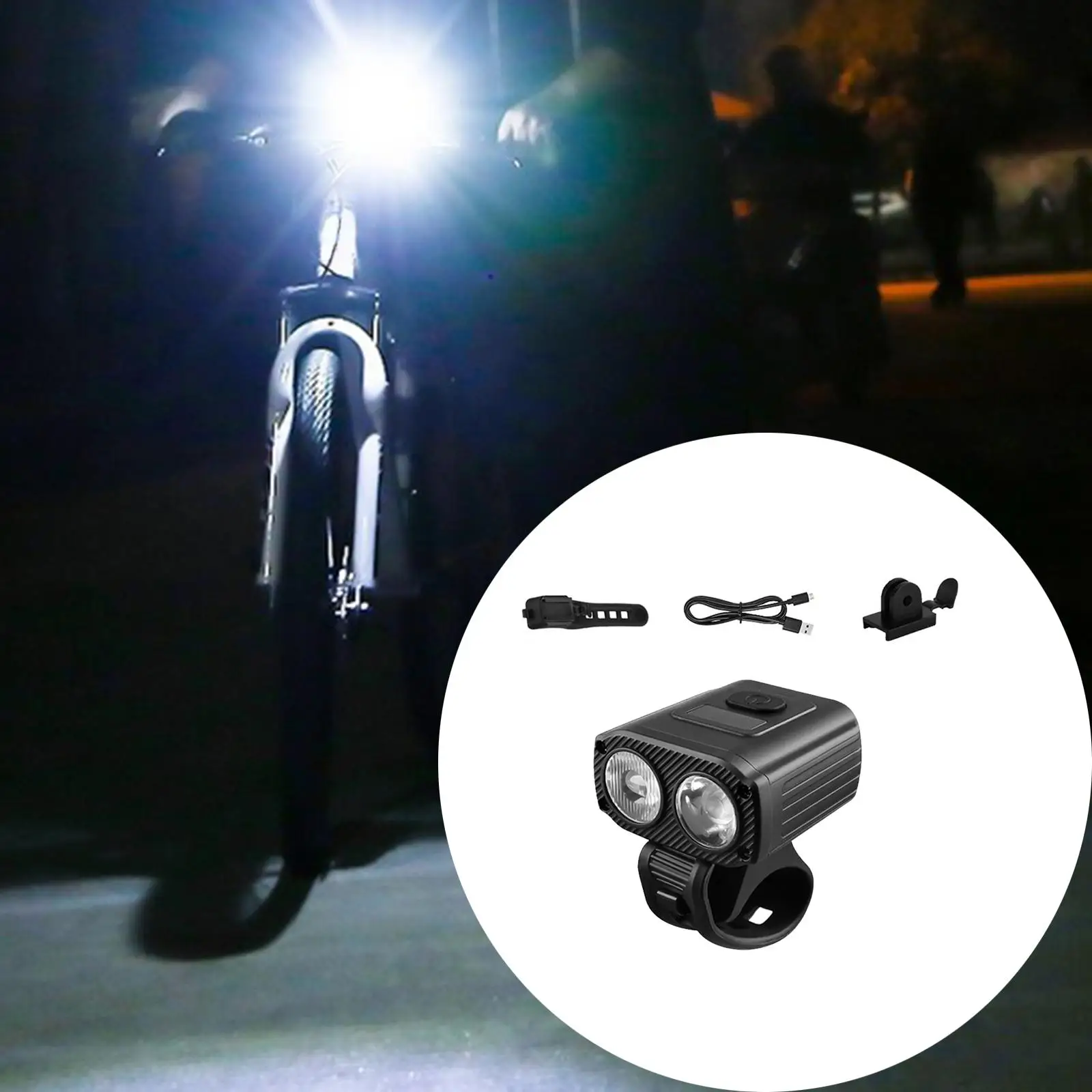 Luz para bicicleta, lámpara para bicicletas, recargable, ligera, para adultos, para montar