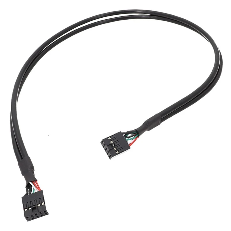 E41W Manboard Usb 9Pin Female-Female Cable Usb2.0 Line Shielded Black Double Stranded Isolated Usb Cable