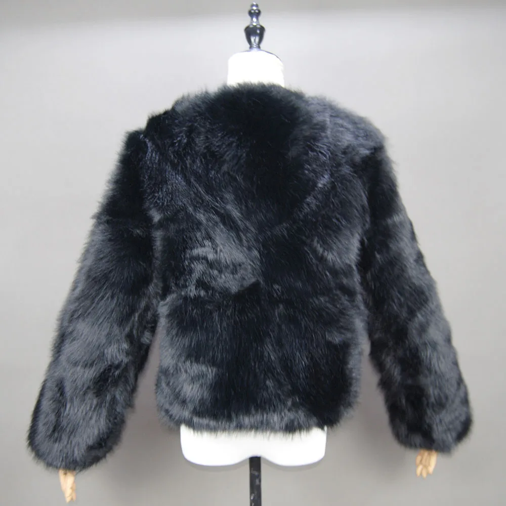Trend Fur Top New Cropped Faux Fur Coat Woman Clothing Furry Faux Fur Jacket Winter Coats For Woman Outerwears Top Mujer