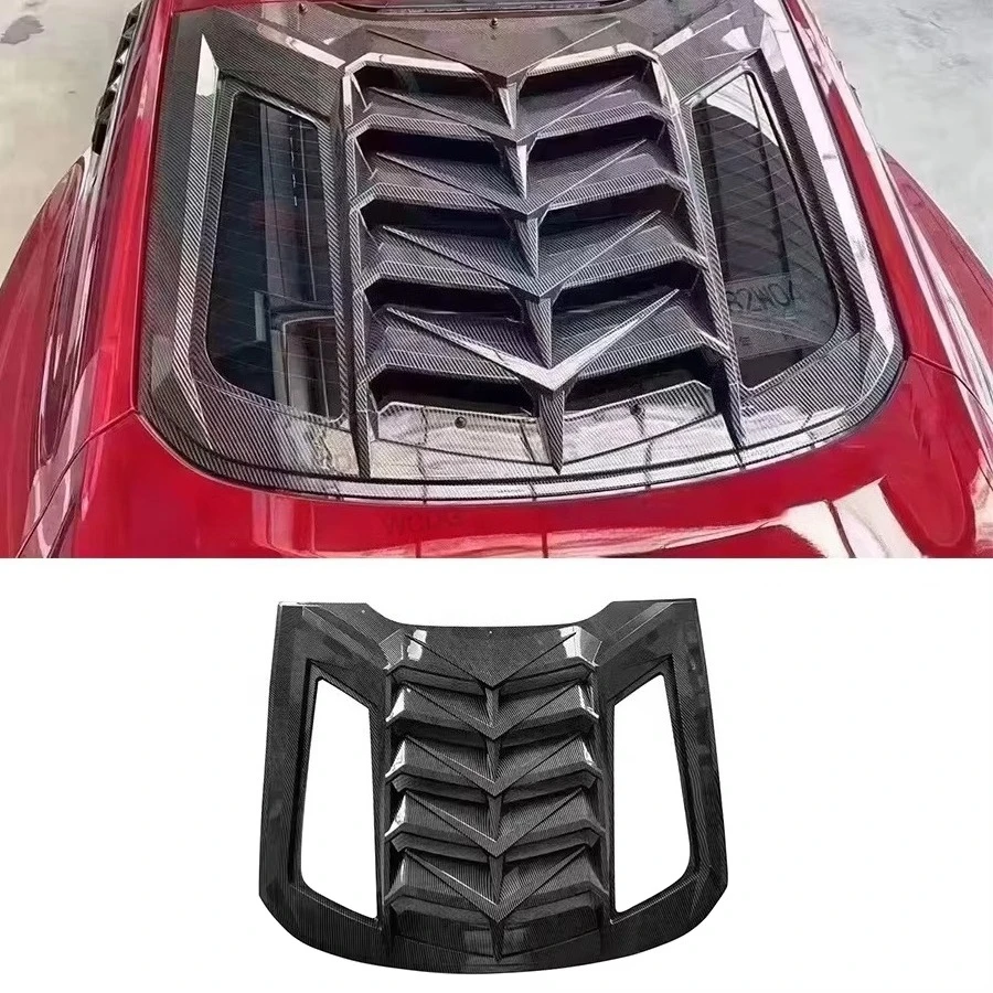 

Carbon Fiber Car Rear Window Decorative Window Louver for Mustang 2015-2022 Rear Air Vents Cover Shutter Louver Body Kit