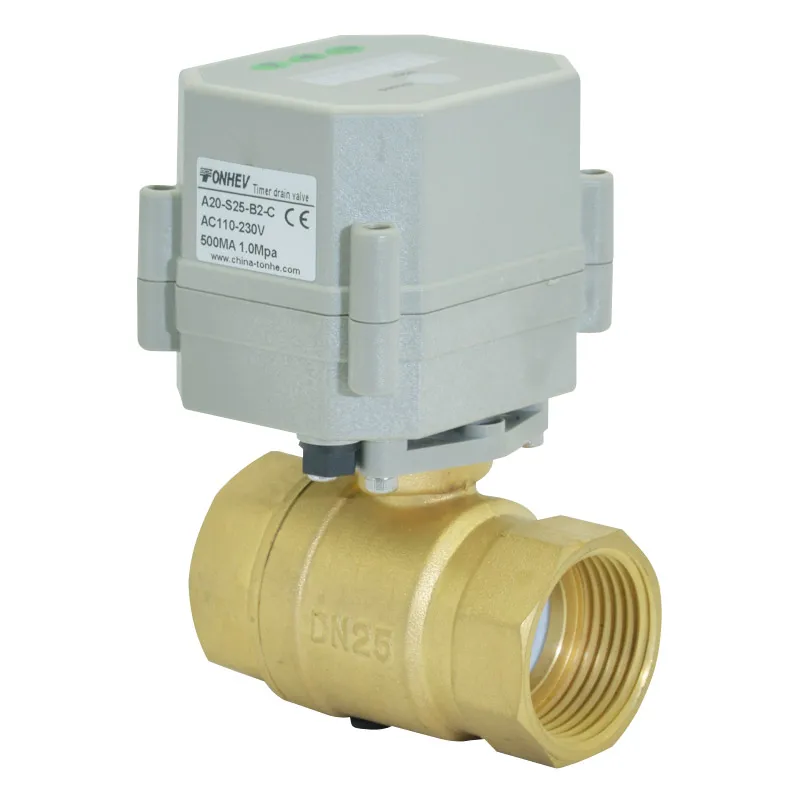 

2-Way 1 "DN25 12v 24v Electric Timer Controlled Brass Ball Valve for Automatic Drain of Air Compressor