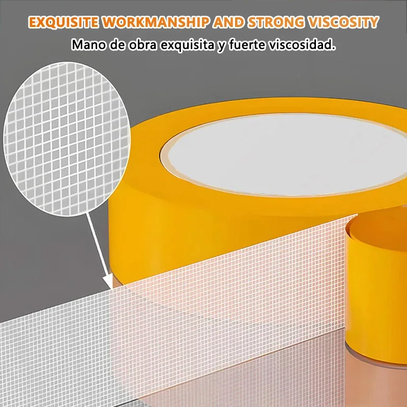 Super Strong Double-Sided Tape Traceless Fabric Adhesive Transparent for Home Office School Carpet Use