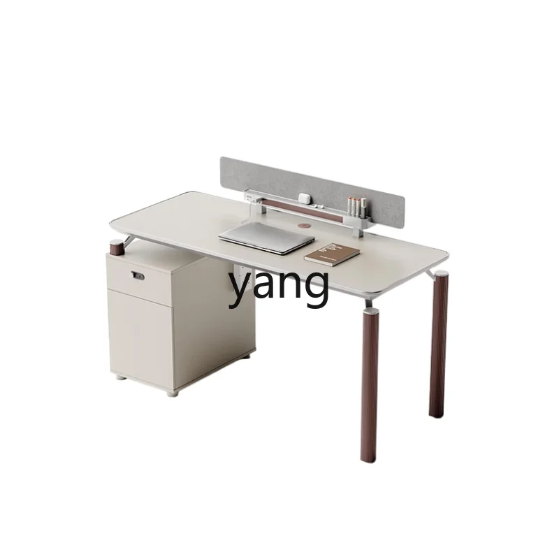 Yjq Three-Seat Office Desk and Chair Combination Creative Simple Modern Station Staff Card Office