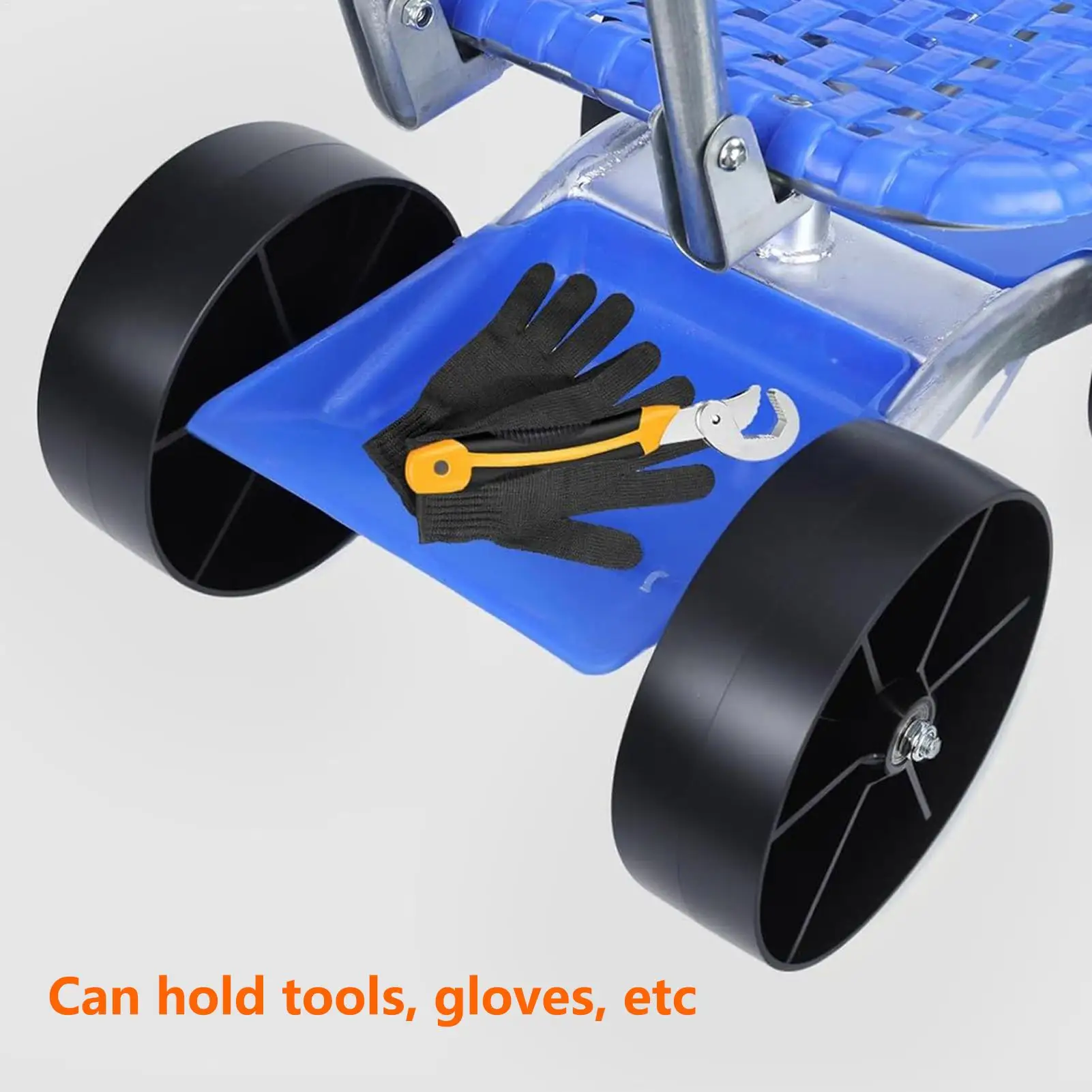 Garden Rolling Work Seat Rolling Garden Cart Stool Garden Seat Cart Rotating Garden Stools Adjustable Height for Farm