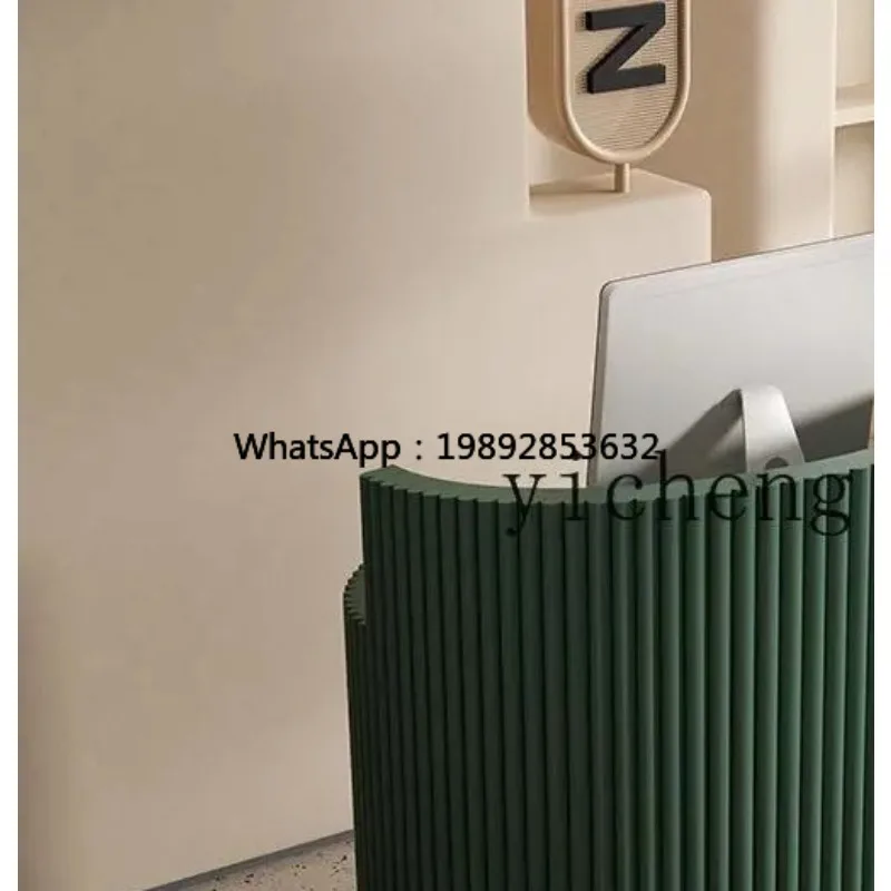 AF    cashier counter, beauty salon, clothing store, simple small curved front desk