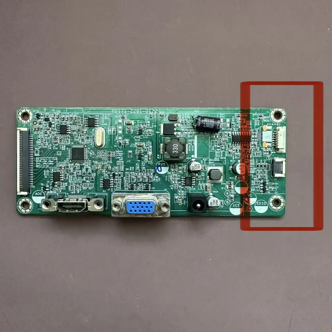 

22ES/23/24ES/22ER 24FW M24FW MAIN BOARD 0171-2281-6294/6293/0122/R017122810742 FOR HP