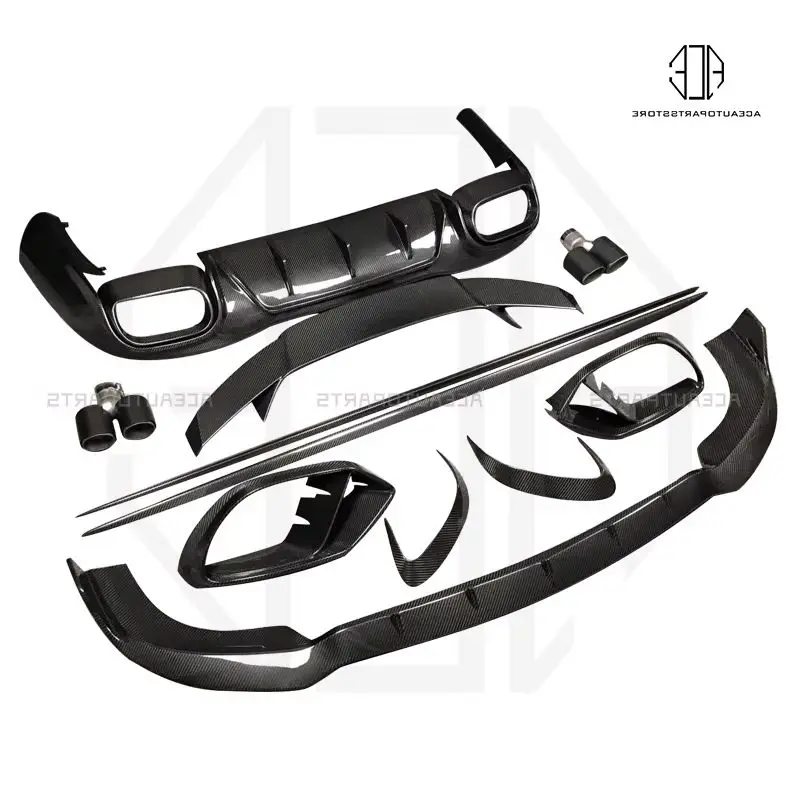 

Real Carbon fiber Body Kit For Mercedes Benz AMG GT GT50 GT53 Front Lip Rear Spoiler Diffuser Vent Covers