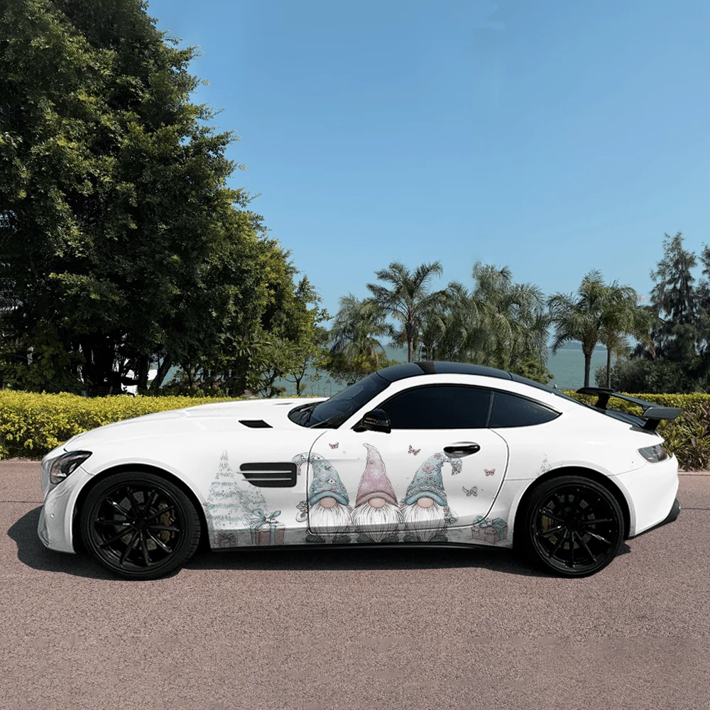 

Christmas Dwarf Colorful Car Side Sticker Decor, PVC Waterproof Scratch Resistant Decal, Car Protection, Auto Accessories Gift