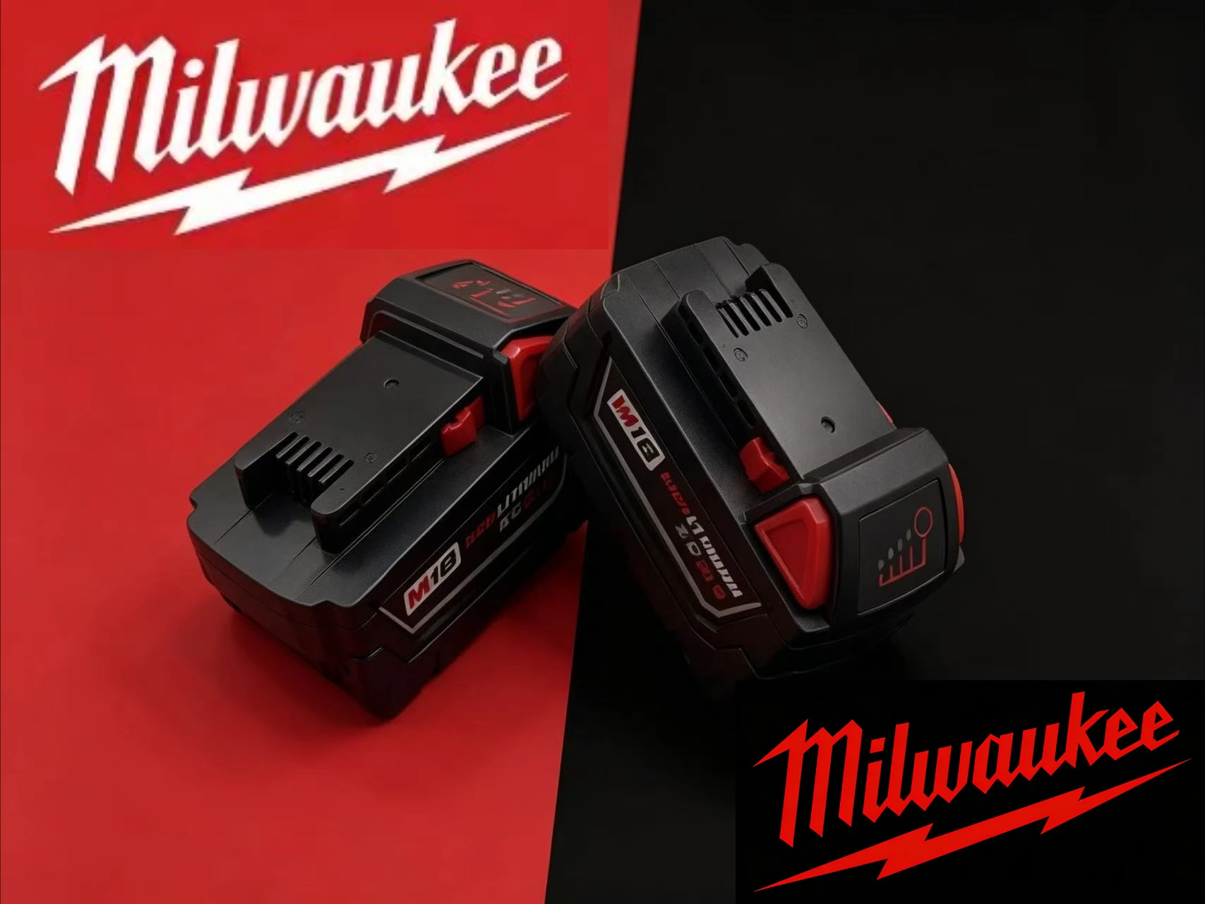 

Milwaukee M18 18V Battery Fast Charger Kit supplies steady power for impact wrench, angle grinder and hammer drill on job sites