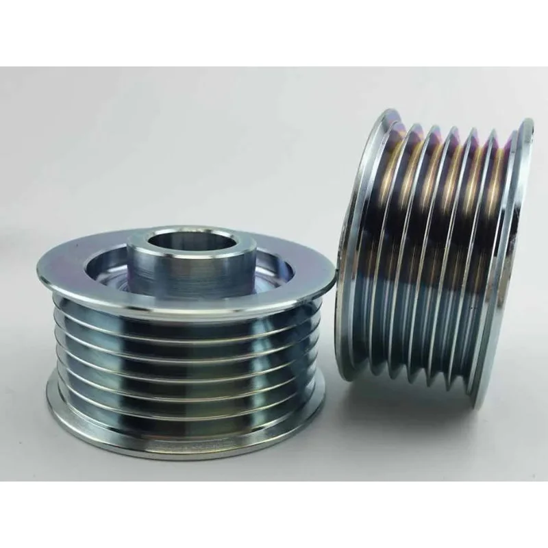 Custom CNC Machining Serpentine Pulley OEM Engine Accessory Drive Pulley Aluminum Steel Custom Mechanical Parts