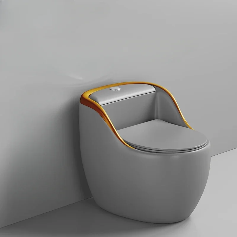 

Egg-type personalized creative color toilet, super swirl siphon type household water-saving high-end toilet