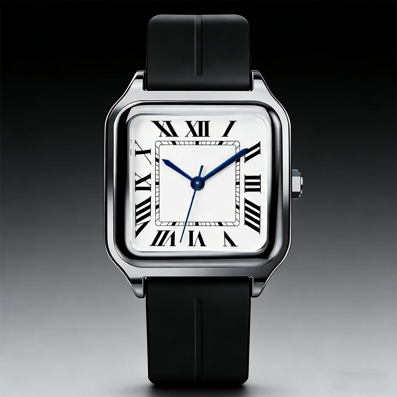 Roman Numeral Quartz Watch Stainless Steel Alloy Square Watch Waterproof Fashion Sports Watch Men's Business Watch Quartz Watch