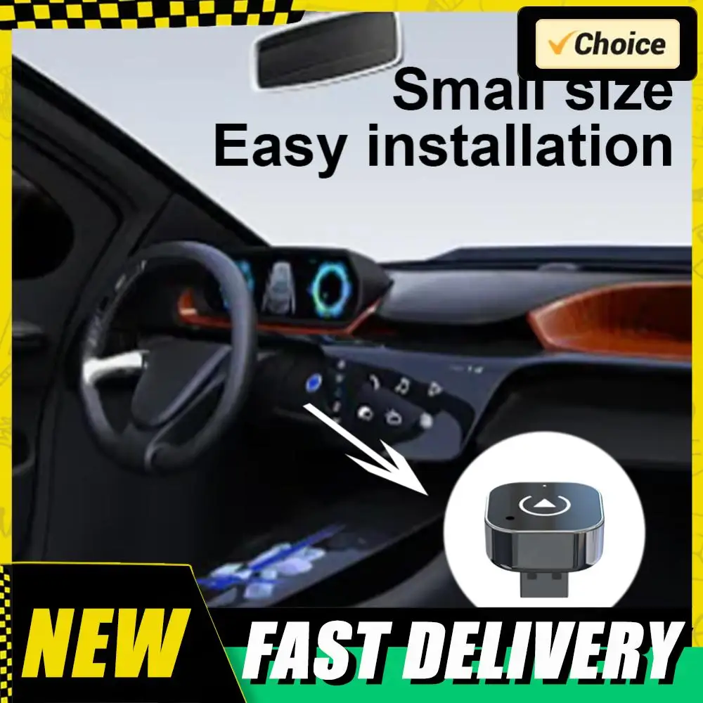 CarPlay/Andriod Auto 2 in 1 AI Smart Box Car Intelligent Wireless CarPlay محول Carplay AI Box التوصيل والتشغيل صندوق السيارات