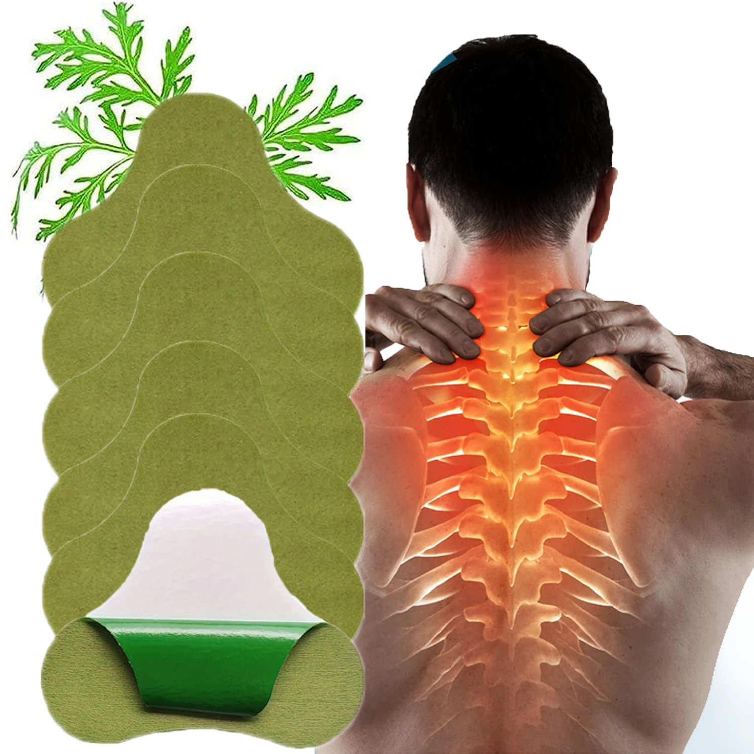 

6/60 Piece Neck Care patch Wormwood Neck Shoulder Massage Patch Yoga Long-Lasting Warming Stickers Non-woven Fabric