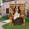 Painting Fall Springer Spaniel Dog Garden Flags 12”x18” Double Sided for Outside Decorative, Autumn Plaid Pet FrontYard Canv jjp