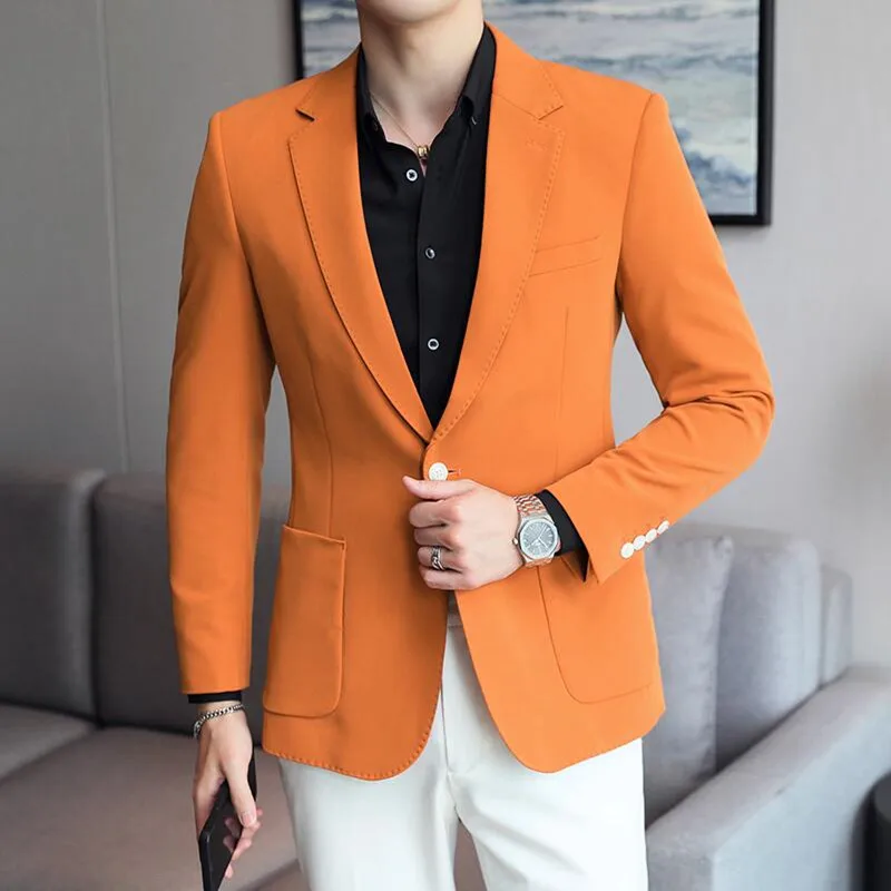 

2025 New Men's Single Button Blazer High Quality Male Groom Wedding Slim Fit Business Social Casual Suit Jacket Men Clothing
