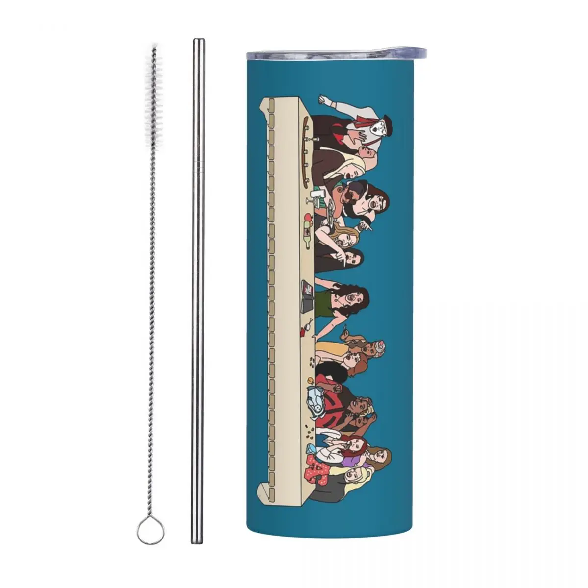 The Last Supper Of The Real Housewiv Stainless Steel Tumbler Vacuum Insulated Mugs Thermal Cold Cup Straws With Lid 20oz