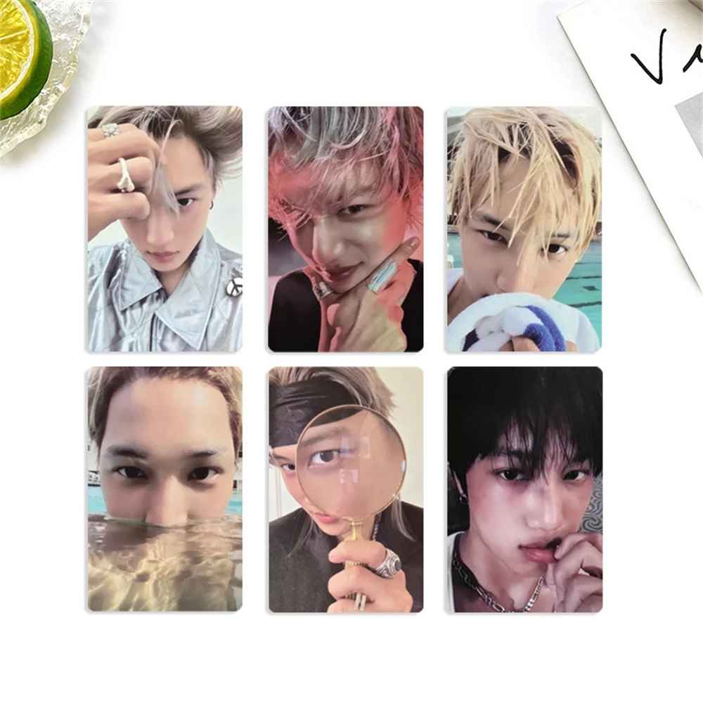 6Pcs/Set KPOP KAI Photocards 4TH Mini Album Wait On Me Paper Postcard KAI Photo Printed Two-Sided Lomo Cards Fans Collect Gifts