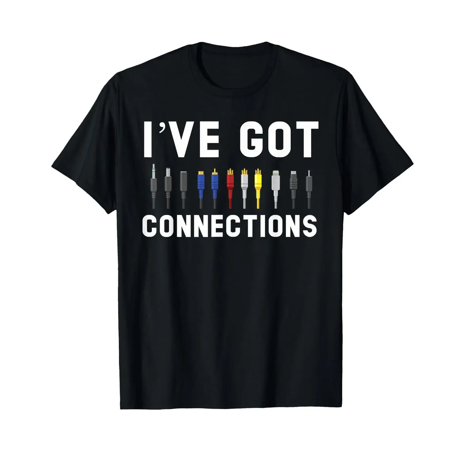 I've Got Connections Information Technology Specialist T Shirt vintage Washed homme Breathable Stretched graphic Soft