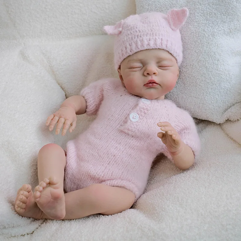 

45cm Reborn Baby Doll Handmade 3D Skin Twins Irys and Lily Multiple Layers Painting Collectible Lifelike Art Doll