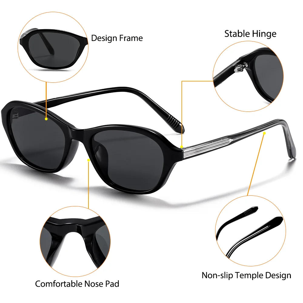 CATERSIDE ريترو الرجال النظارات الشمسية العصرية الكمبيوتر إطار مربع المرأة بسيطة تنوعا في الهواء الطلق عطلة الأساسية نظارات UV400