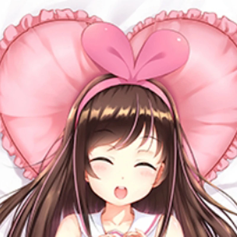 Kizuna AI Anime Dakimakura Pillow Cover Double Sided Print Hugging Body Pillow Case Multi Size 120-180cm