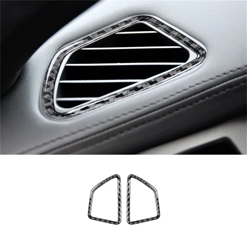 

Carbon Fiber Car Defogger Vent Frame Panel Sticker For BMW X5 E70 X6 E71 2008-2013 Styling Accessories