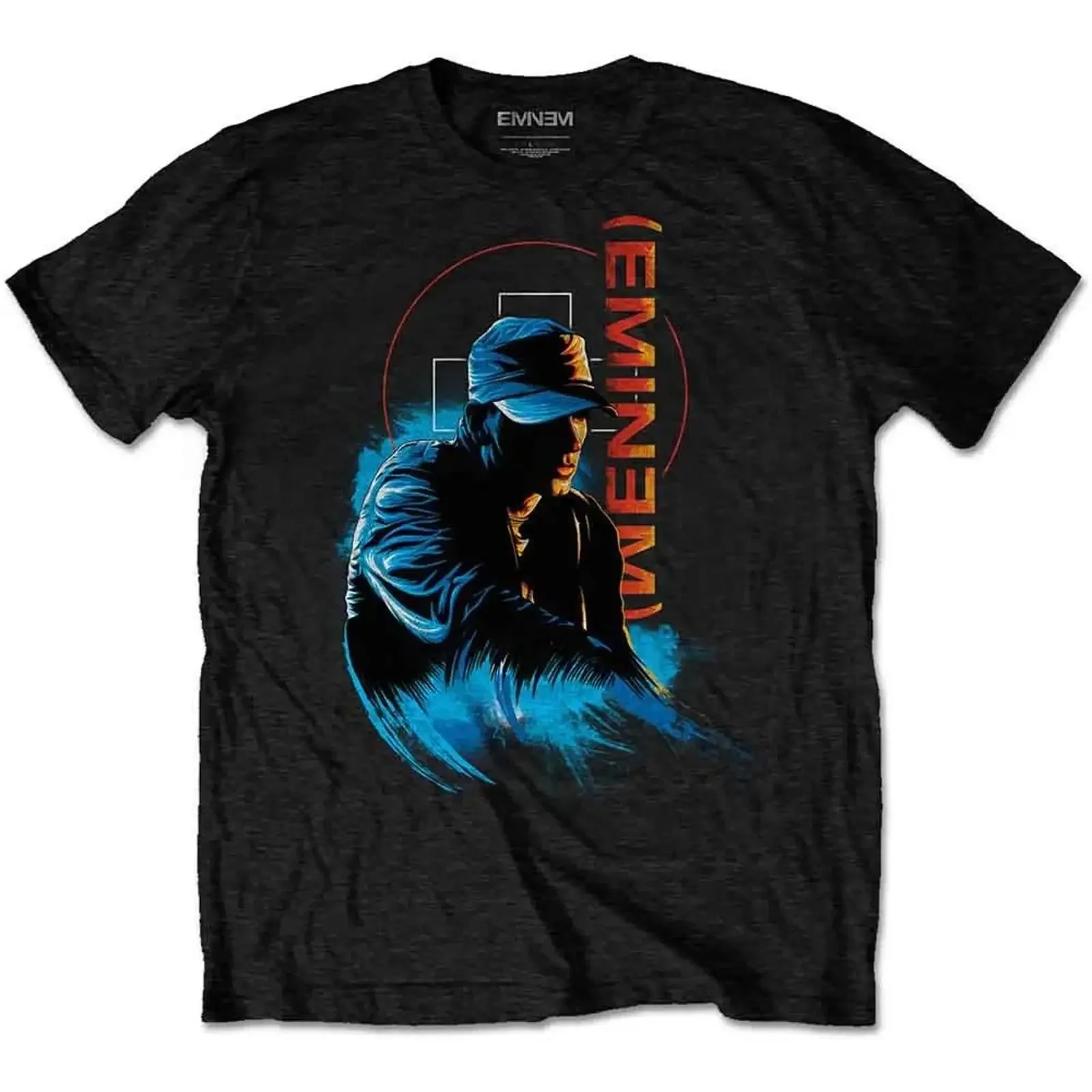 Eminem T Shirt Sketch Brackets Logo Slim Shady New Official Men's Black Size vintage Washed Stylish homme streetwear fashion