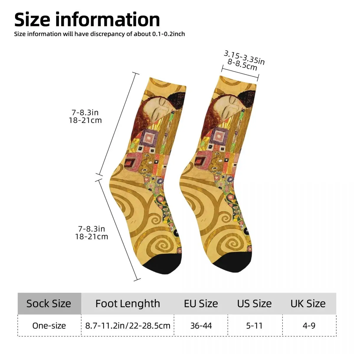 Gustav Klimt Patting Art Women The Kiss And Hug Me Socks Super Soft Stockings All Season Long Socks Accessories Christmas Gifts