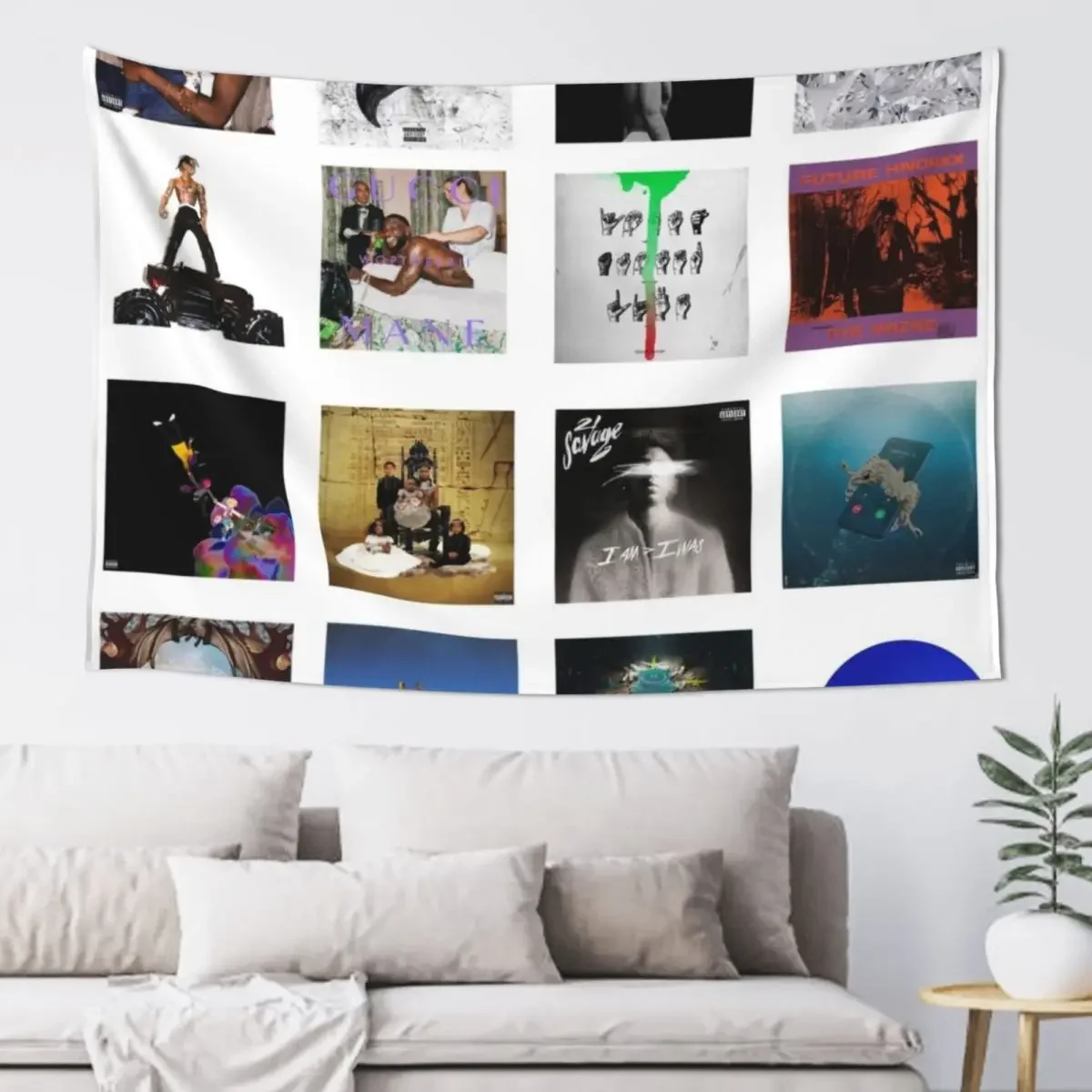 Album Cover Collab Tapestry Aesthetic Room Decor Wallpaper Bedroom Tapestry