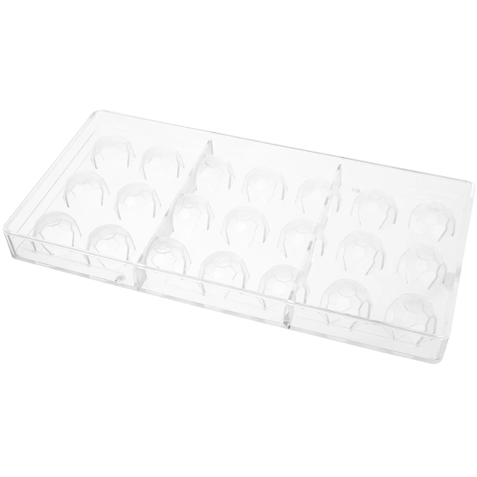 21-Cavity Football Chocolate Mould DIY Chocolates Ice Cubes Cakes Puddings Reusable Plastic Easy Operation