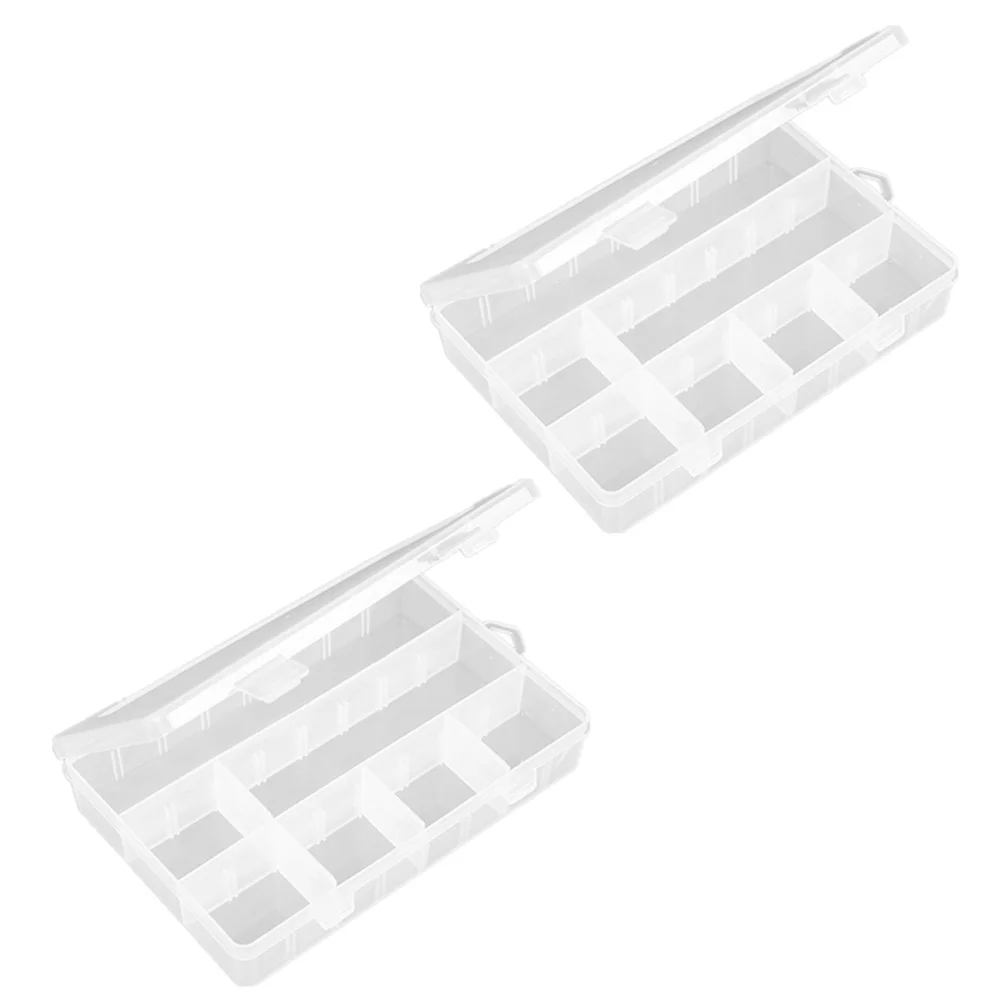 2Pcs Plastic Pencil Box Portable Large Capacity Stationery Organizer Pen Holder for School Use Portable Pencil Box