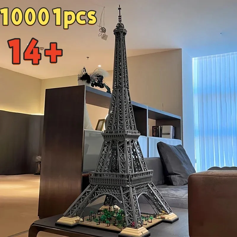 

10001 шт., строительные блоки с Эйфелевой башней, 1,5 м, совместимые высокие модели, кирпичи, ПАРИС, архитектура на день рождения, подарки для детей, игрушки