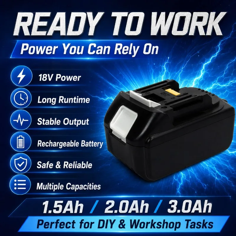 18V 3000mAh Li-ion Rechargeable Replacement Battery Pack for Cordless Drill Screwdriver Saw Repair Spare power tool battery pack