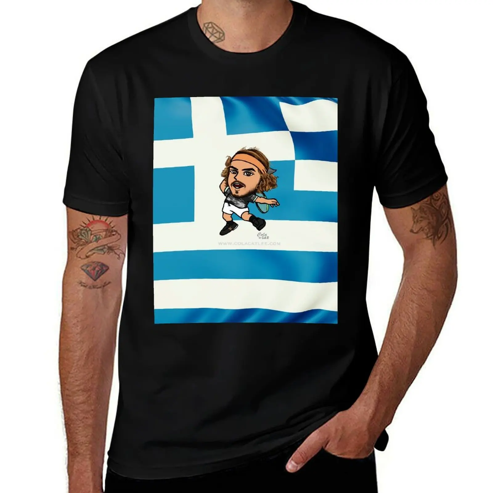 Stefanos Tsitsipas T-Shirt cotton t shirts man 100% T-Shirt